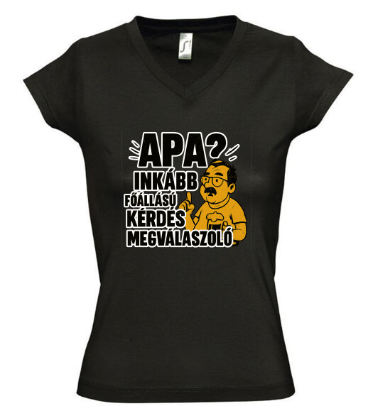 Női V nyakú póló