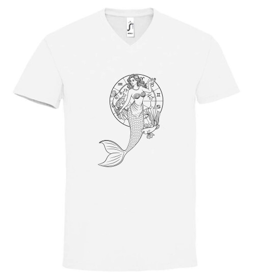 Unisex V nyakú póló