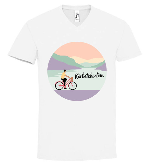 Unisex V nyakú póló