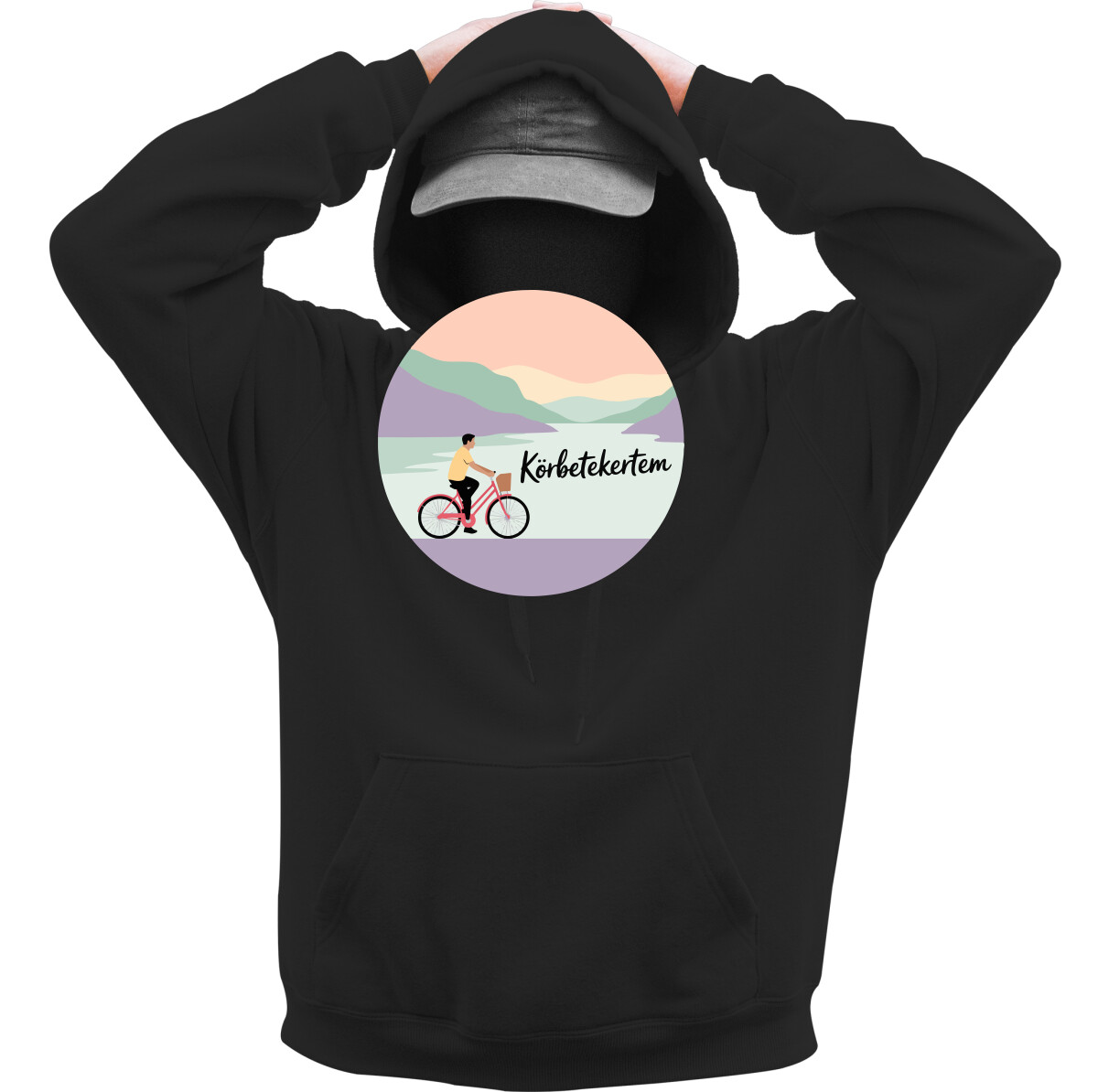 Kapucnis belebújós pulóver