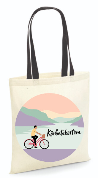 Vászontáska - színes fülű 