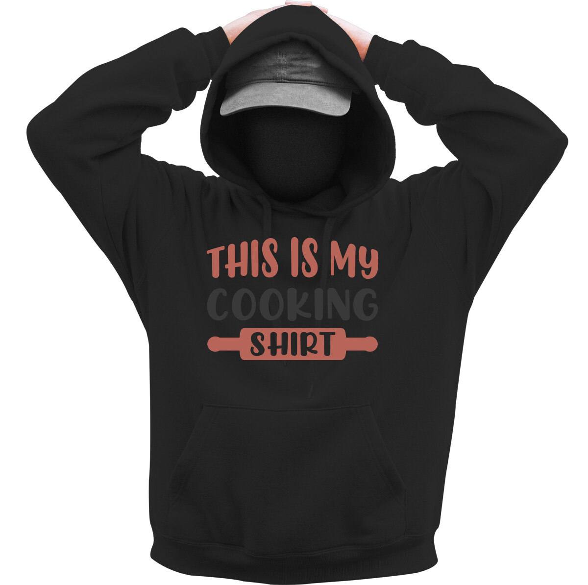 Kapucnis belebújós pulóver