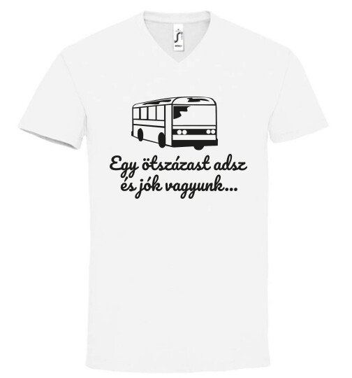 Unisex V nyakú póló