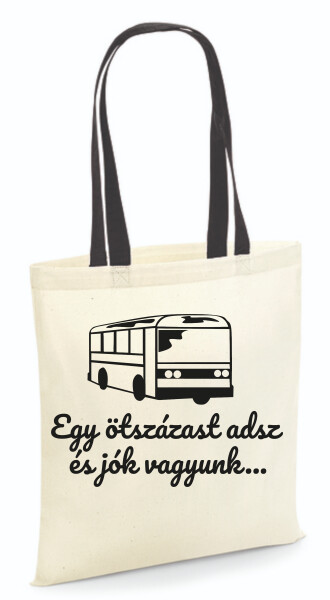 Vászontáska - színes fülű 