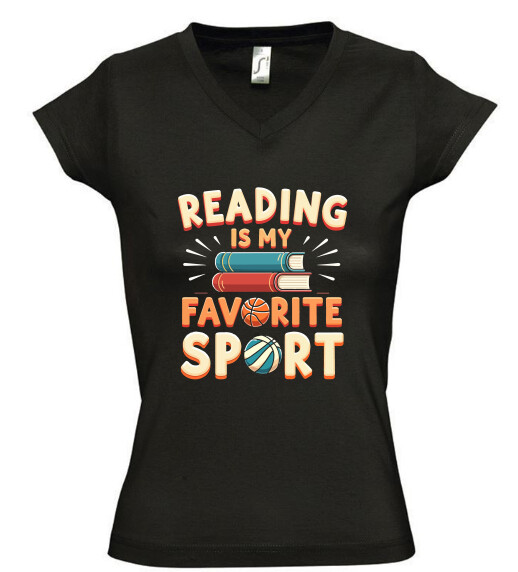 Női V nyakú póló