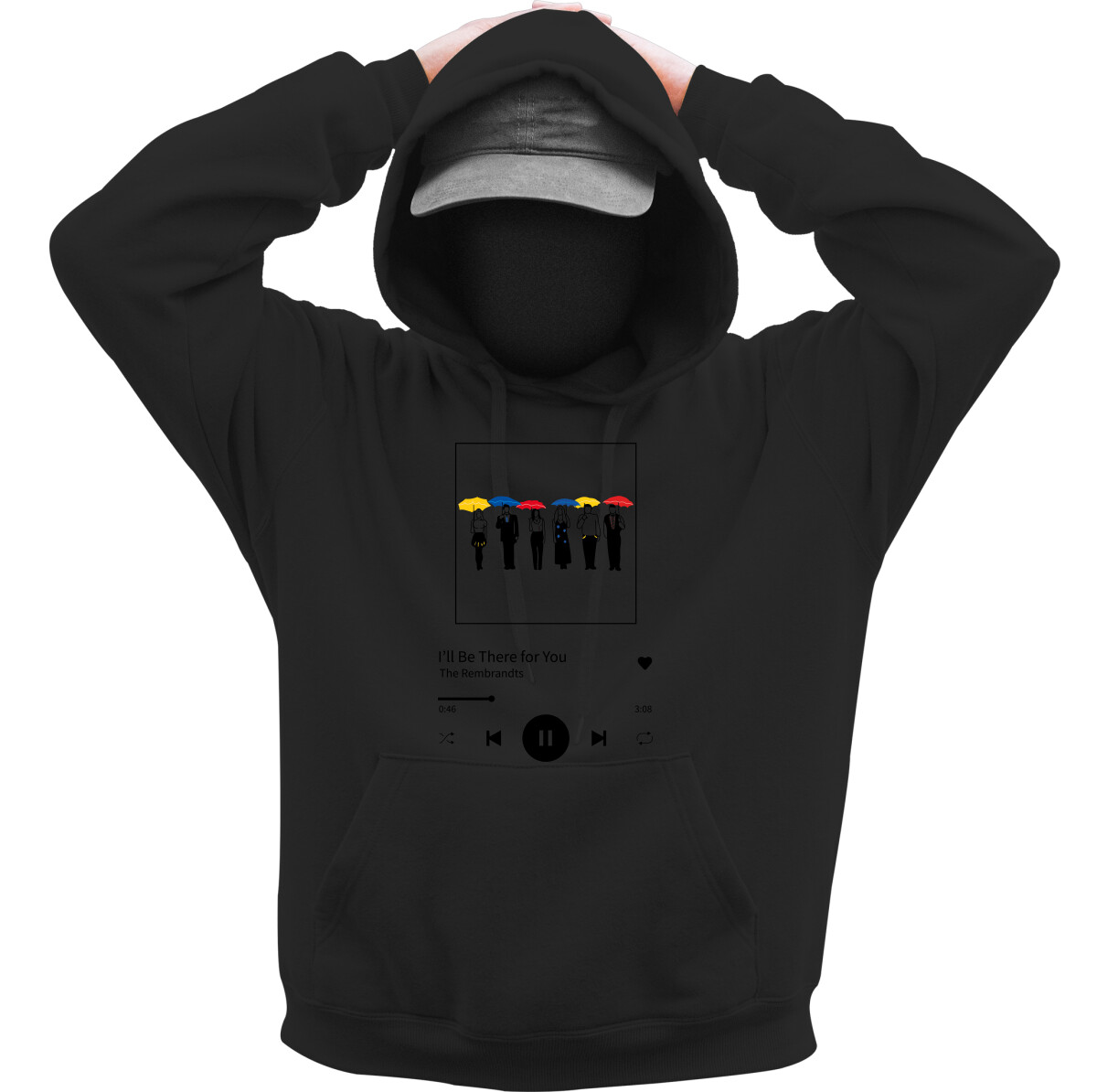 Kapucnis belebújós pulóver