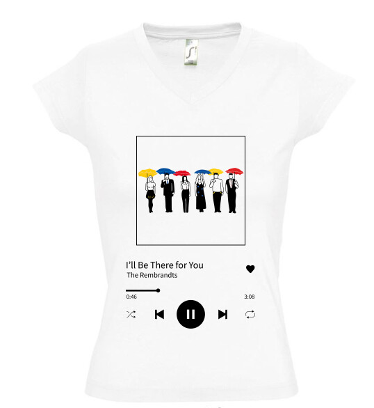 Női V nyakú póló