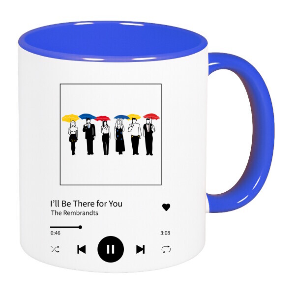 Színes fülű és belsejű bögre