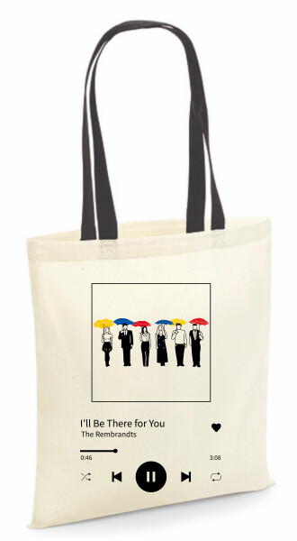 Vászontáska - színes fülű 