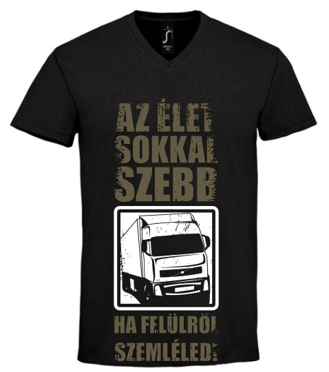 Unisex V nyakú póló