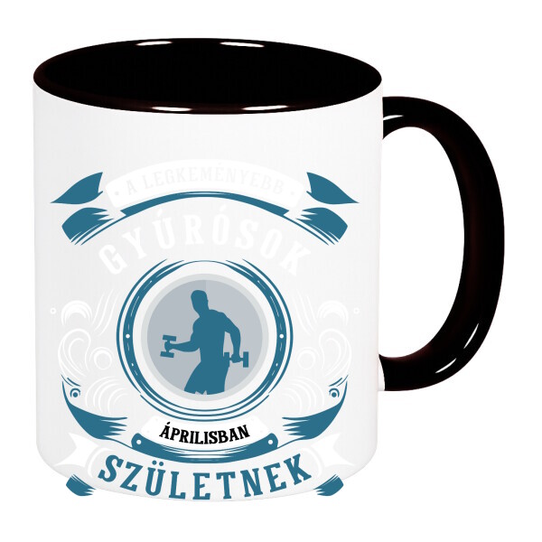 Színes fülű és belsejű bögre