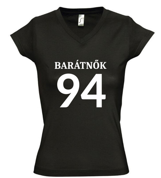 Női V nyakú póló