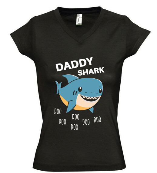 Női V nyakú póló