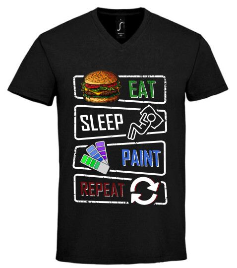 Unisex V nyakú póló