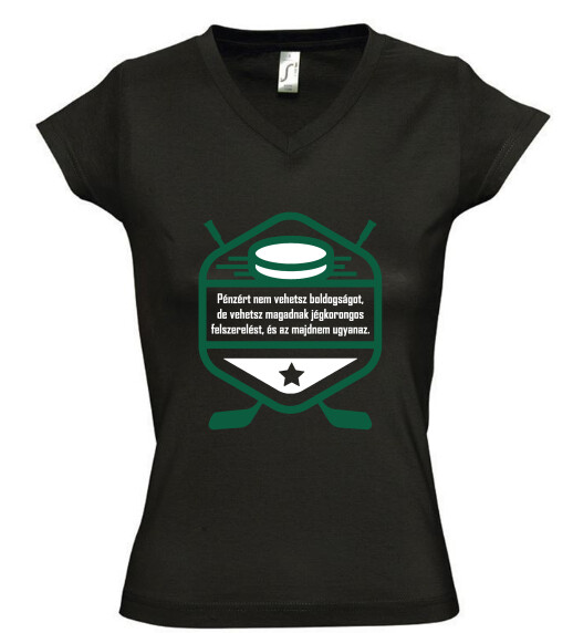 Női V nyakú póló