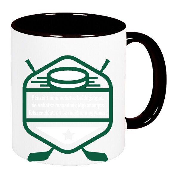 Színes fülű és belsejű bögre