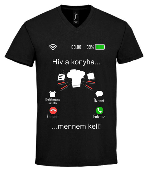 Unisex V nyakú póló