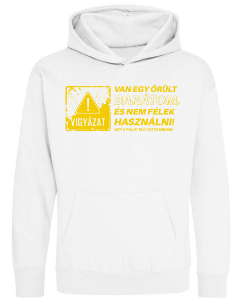 Kapucnis belebújós gyerek pulóver