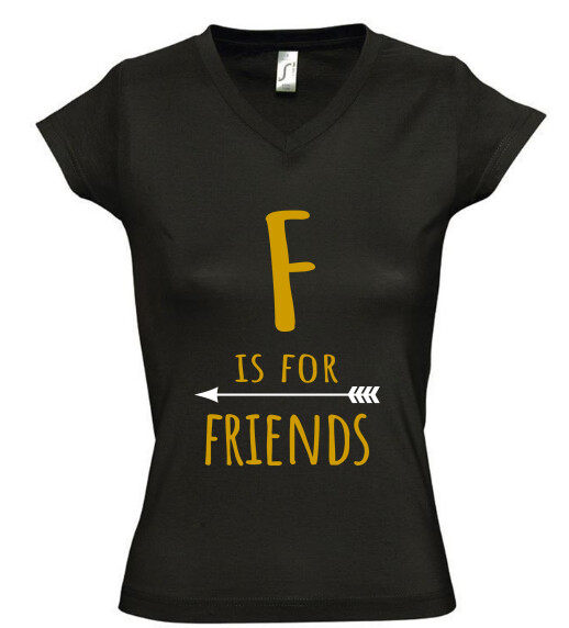 Női V nyakú póló