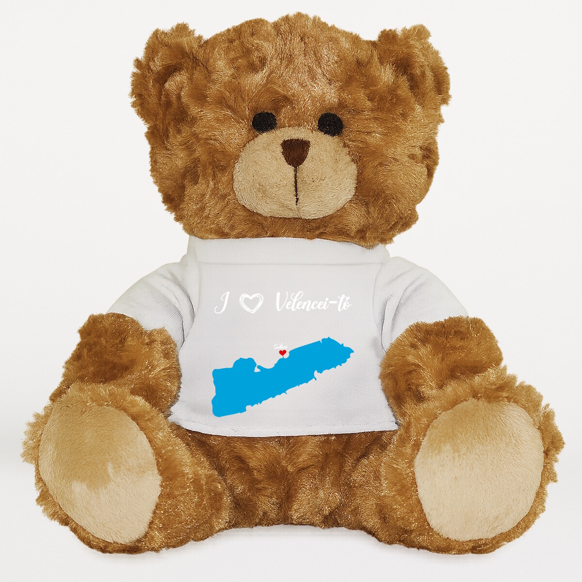 Plüssmaci egyedi pólóval