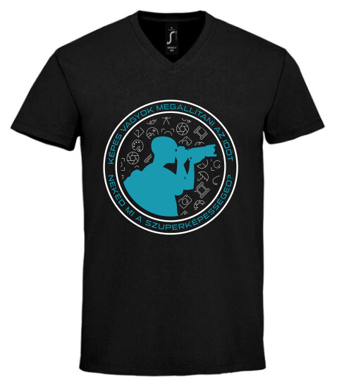 Unisex V nyakú póló