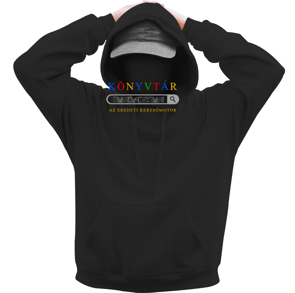 Kapucnis belebújós pulóver