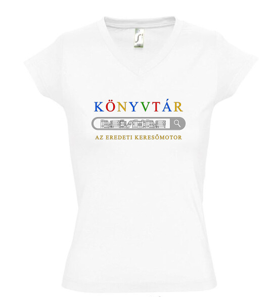 Női V nyakú póló