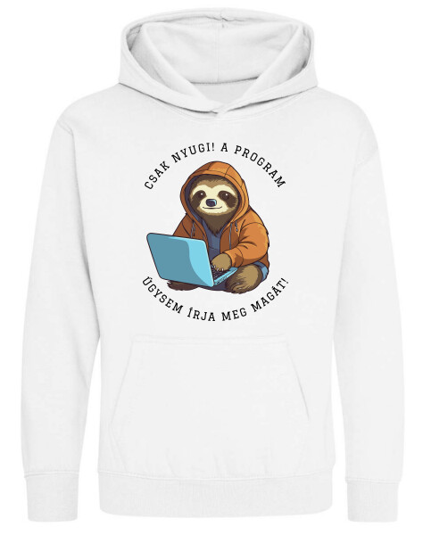 Kapucnis belebújós gyerek pulóver