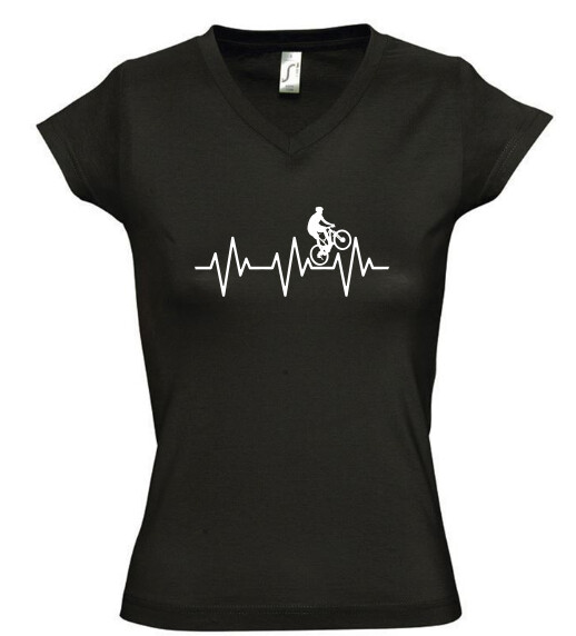 Női V nyakú póló