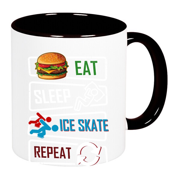 Színes fülű és belsejű bögre