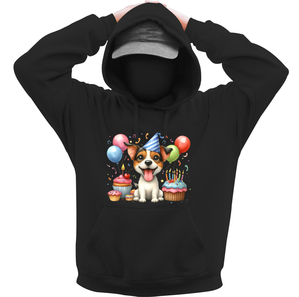 Kapucnis belebújós pulóver