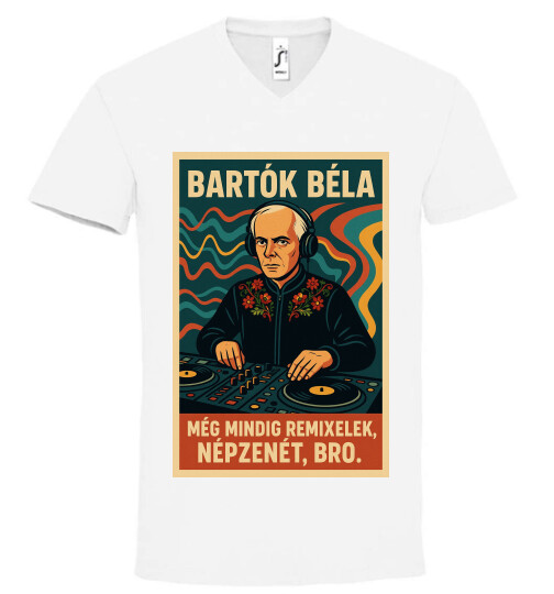 Unisex V nyakú póló