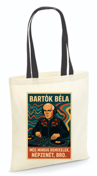 Vászontáska - színes fülű 