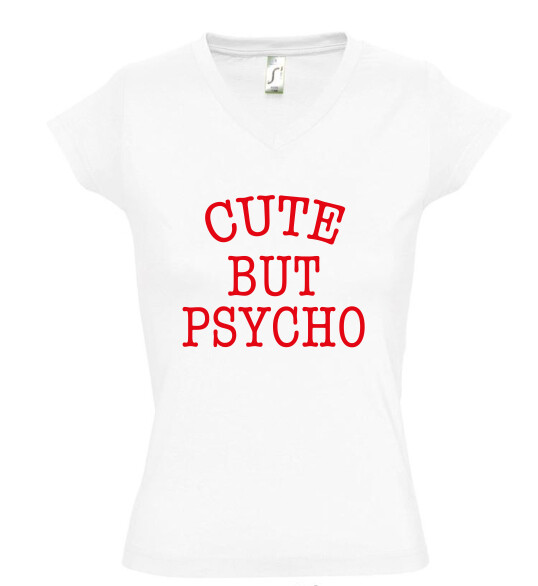 Női V nyakú póló