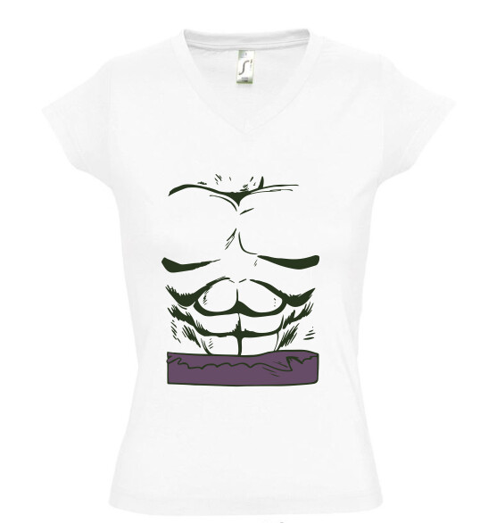 Női V nyakú póló