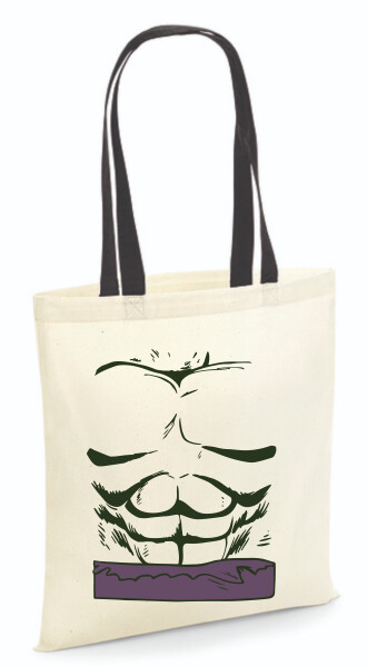 Vászontáska - színes fülű 