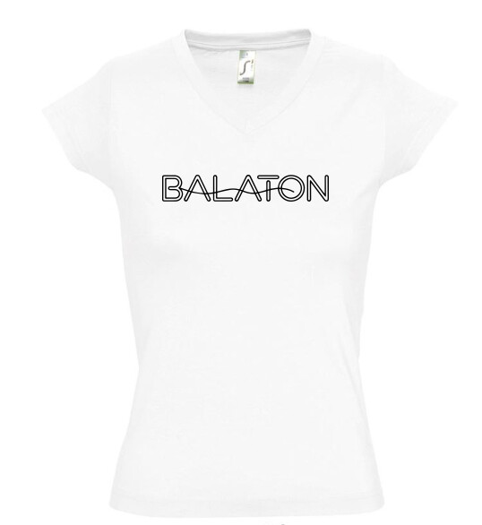 Női V nyakú póló