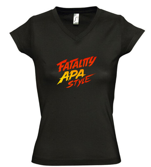 Női V nyakú póló