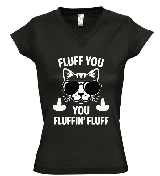 Női V nyakú póló