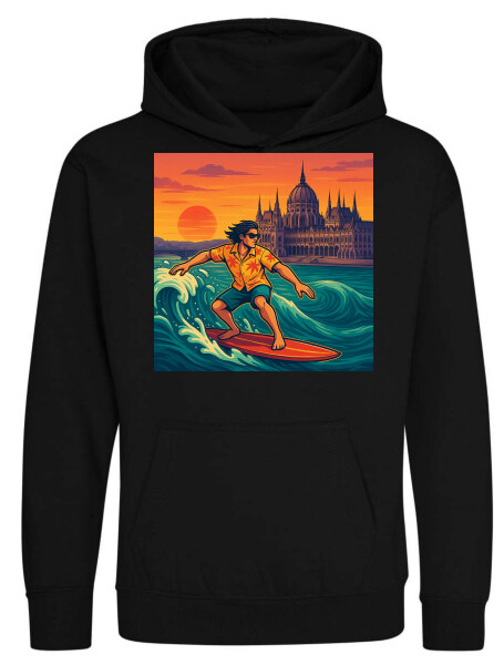 Kapucnis belebújós gyerek pulóver