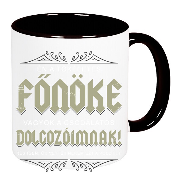 Színes fülű és belsejű bögre