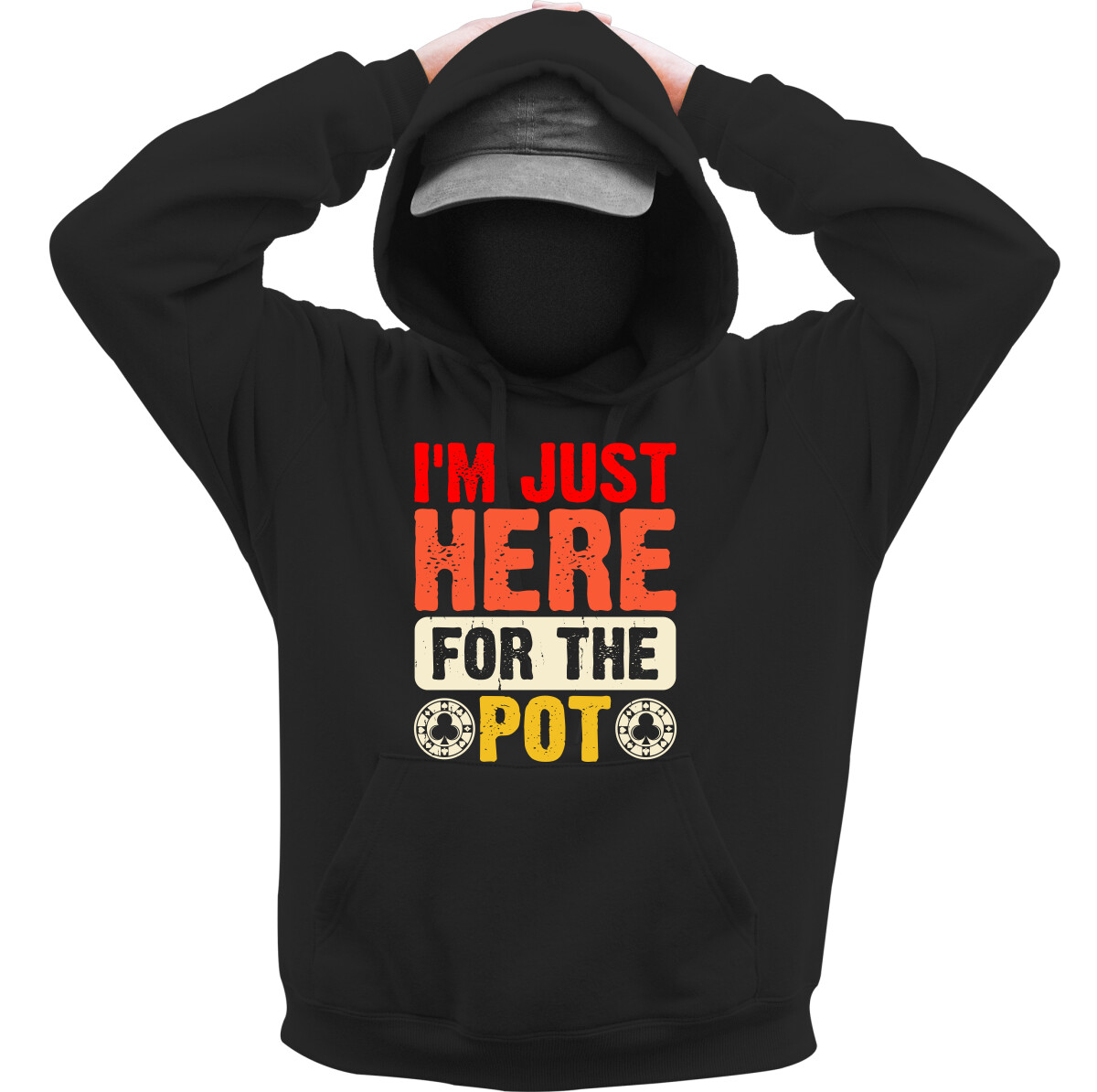 Kapucnis belebújós pulóver