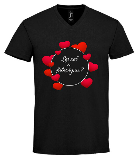 Unisex V nyakú póló