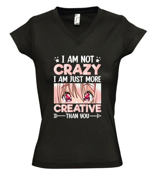 Női V nyakú póló