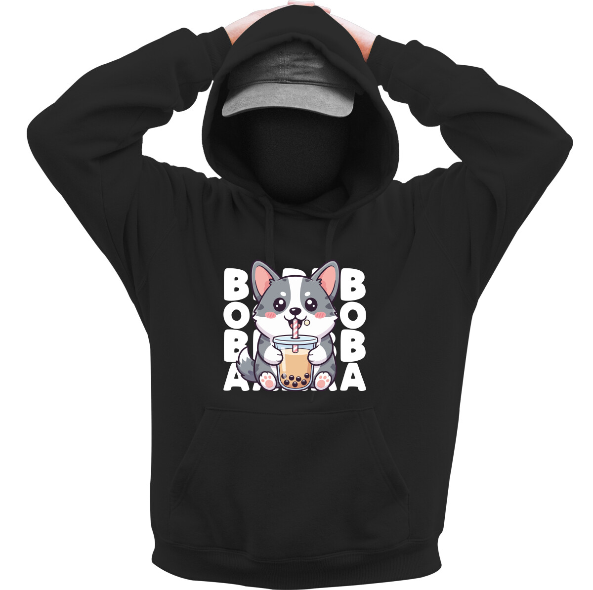 Kapucnis belebújós pulóver