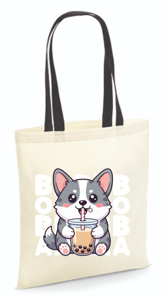 Vászontáska - színes fülű 