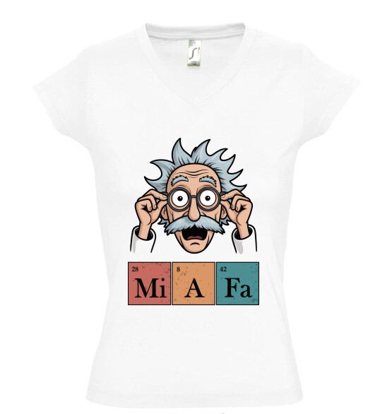 Női V nyakú póló