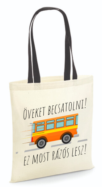 Vászontáska - színes fülű 