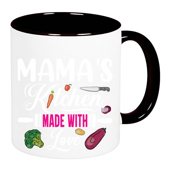 Színes fülű és belsejű bögre