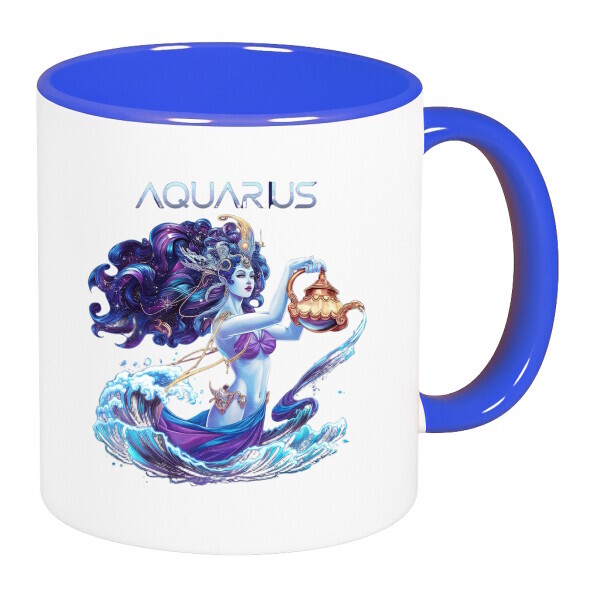 Színes fülű és belsejű bögre